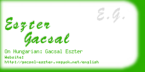 eszter gacsal business card